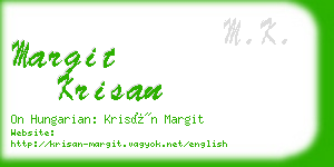 margit krisan business card